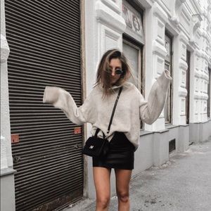 JULIANNE FAUX SUEDE MINI SKIRT